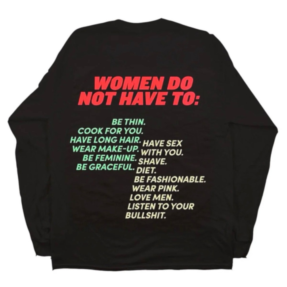 Graphic Statement Black Long-Sleeve Women’s Top